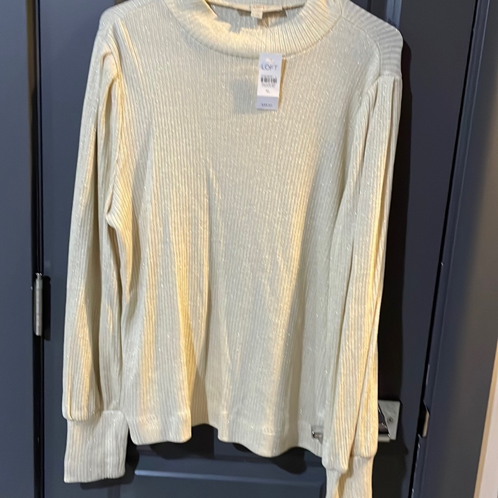 Loft ribbed mock turtleneck
